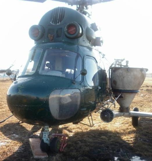 Удобрение озимой пшеницы и рапса вертолетом Ми-2 самолетом Ан-2 Чмелак
